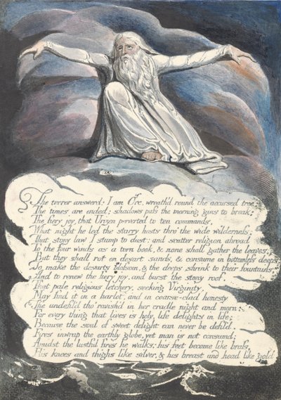 The Terror answered..., plate 10 from America: A Prophecy, 1793 by William Blake